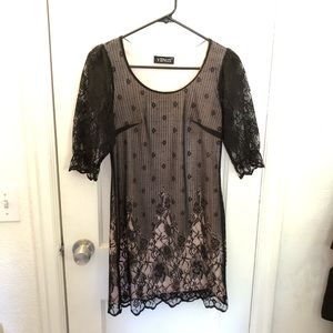 Cute Formal Lace Black Dress